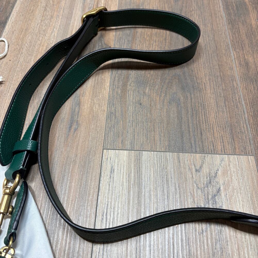 Coach Chaise Crossbody Bag Dark Pine Leather Detachable Strap Zip Back Pocket - Picture 4 of 12